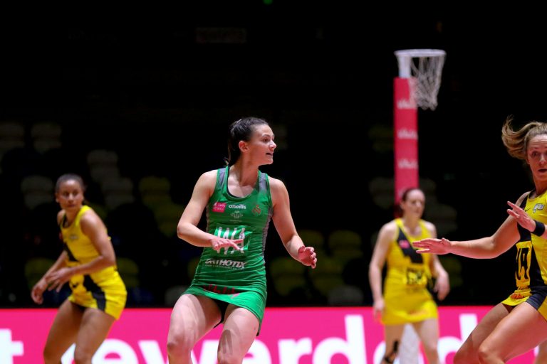during Vitality Super League match between Celtic Dragons and Manchester Thunder at Copper Box Arena, London, England on 9th May 2021.
