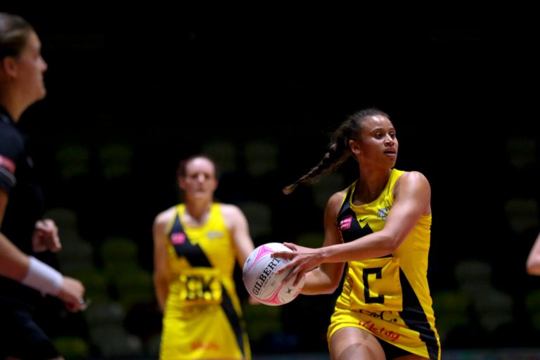 during Vitality Super League match between Celtic Dragons and Manchester Thunder at Copper Box Arena, London, England on 9th May 2021.