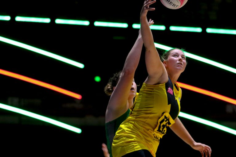 Action shot during Vitality Super League match between Celtic Dragons and Manchester Thunder at Copper Box Arena, London, England on 9th May 2021.