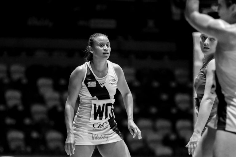 Action shot during Vitality Super League match between Manchester Thunder and Strathclyde Sirens at Copper Box Arena, London, England on 20th June 2021.