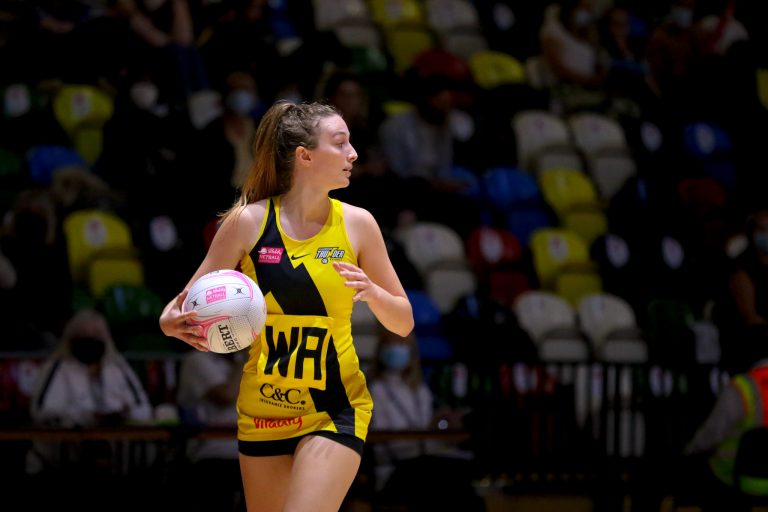 Action shot during Vitality Super League match between Manchester Thunder and Strathclyde Sirens at Copper Box Arena, London, England on 20th June 2021.