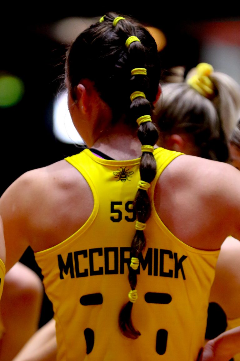 Warm up  during Vitality Super League match between Manchester Thunder and Severn Stars at Copper Box Arena, London, England on 29th May 2021.