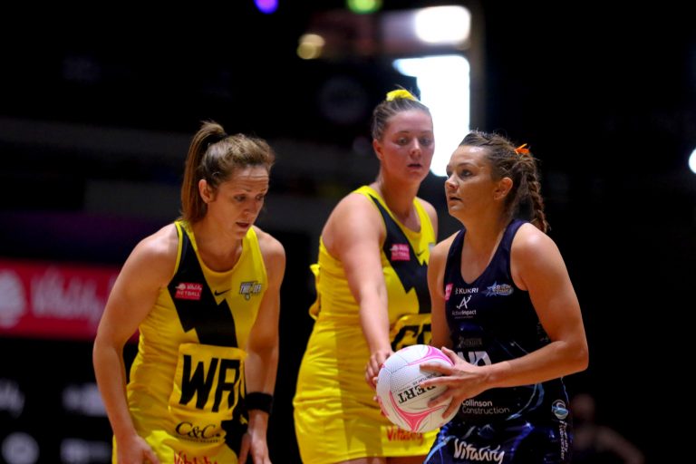 Action shot during Vitality Super League match between Manchester Thunder and Severn Stars at Copper Box Arena, London, England on 29th May 2021.