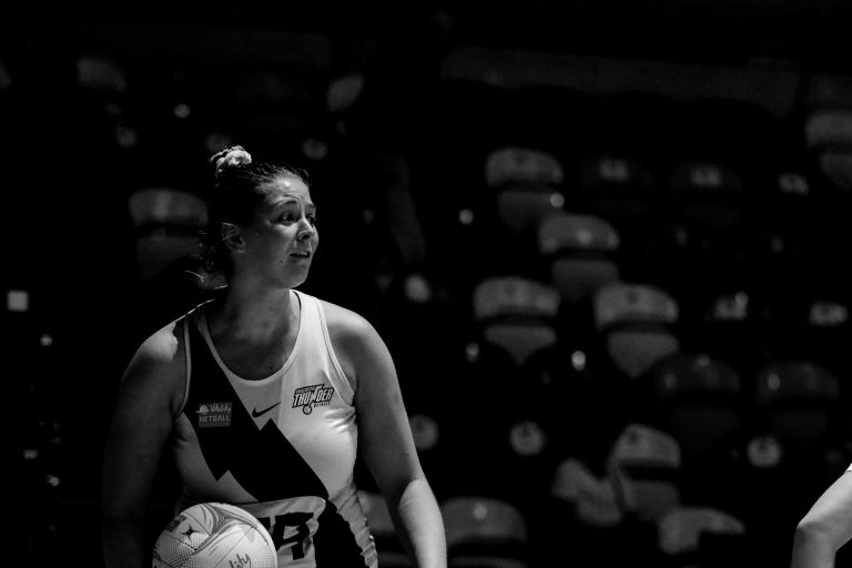 Action shot during Vitality Super League match between Manchester Thunder and Severn Stars at Copper Box Arena, London, England on 29th May 2021.